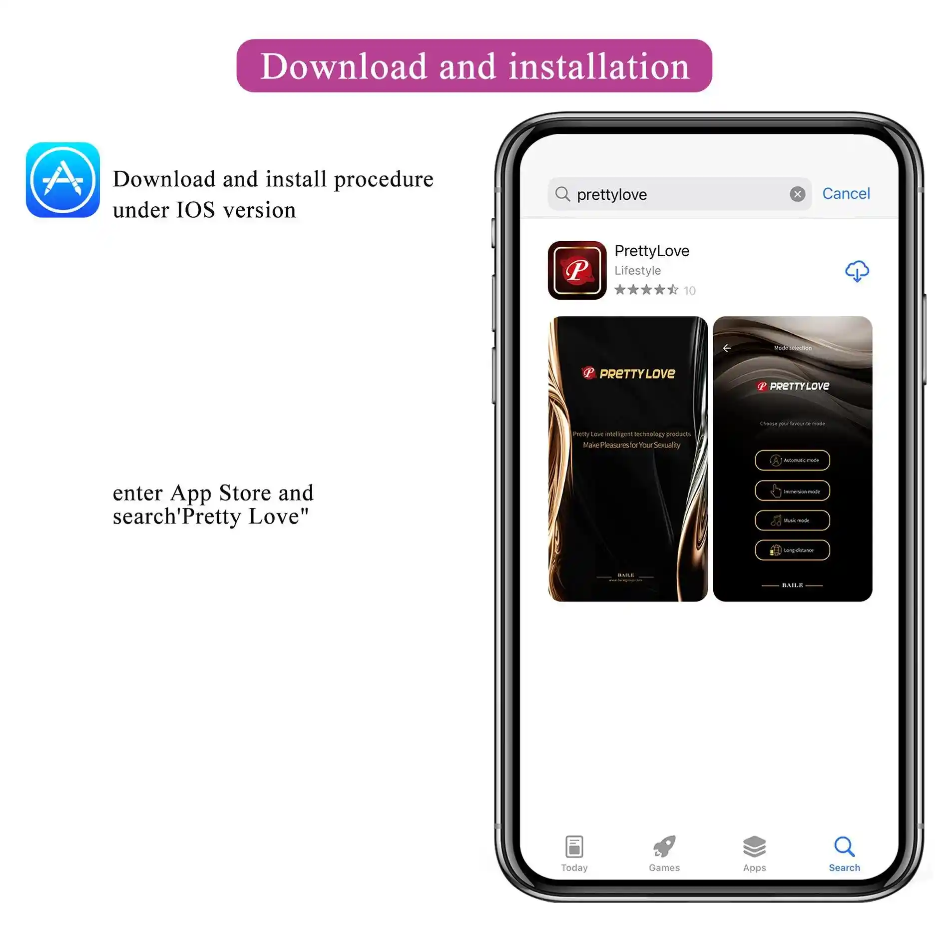 PRETTY LOVE - Abner, Mobile APP Long-distance Control 12 vibration functions - obrazek 12