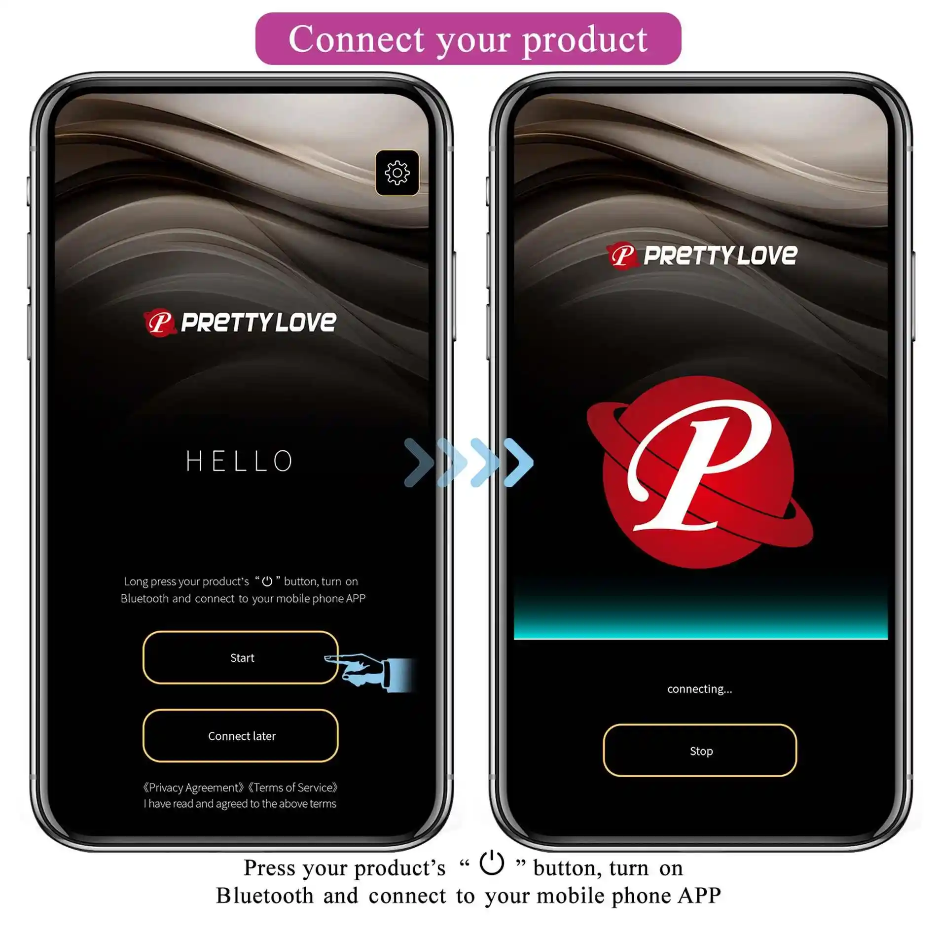 PRETTY LOVE - Abner, Mobile APP Long-distance Control 12 vibration functions - obrazek 13