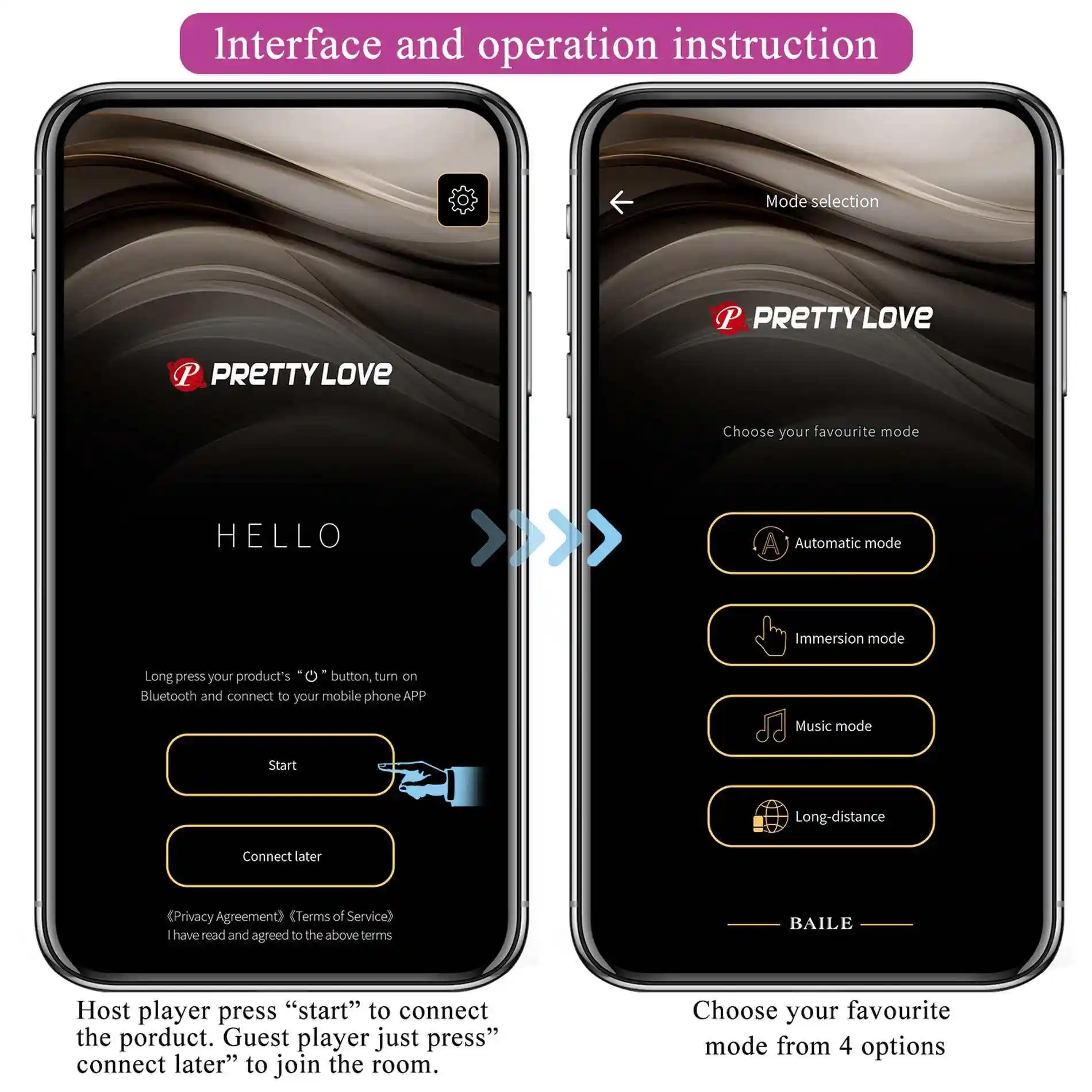 PRETTY LOVE - Abner, Mobile APP Long-distance Control 12 vibration functions - obrazek 14
