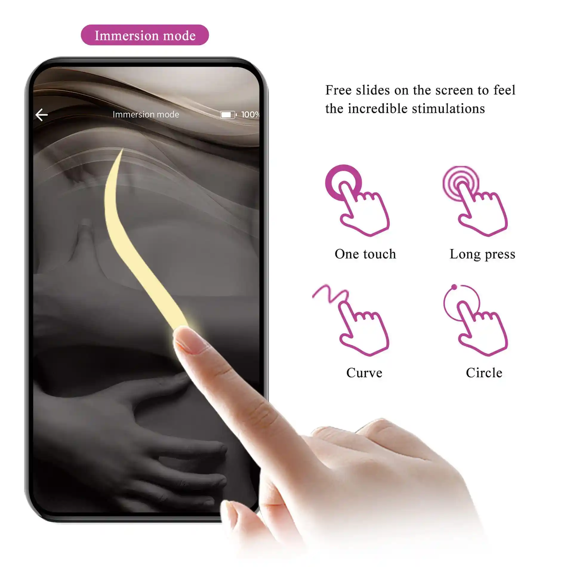 PRETTY LOVE - Abner, Mobile APP Long-distance Control 12 vibration functions - obrazek 16