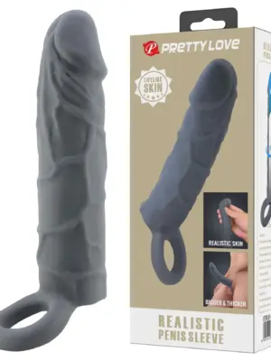 PRETTY LOVE - Realistic Penis Sleeve, TPR