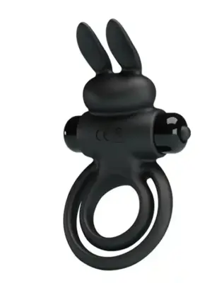 PRETTY LOVE - VIBRANT PENIS RING III Black
