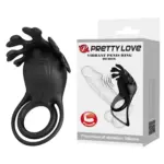 Pierścień Penisa PRETTY LOVE VIBRANT RUBEN Black, 7 trybów wibracji