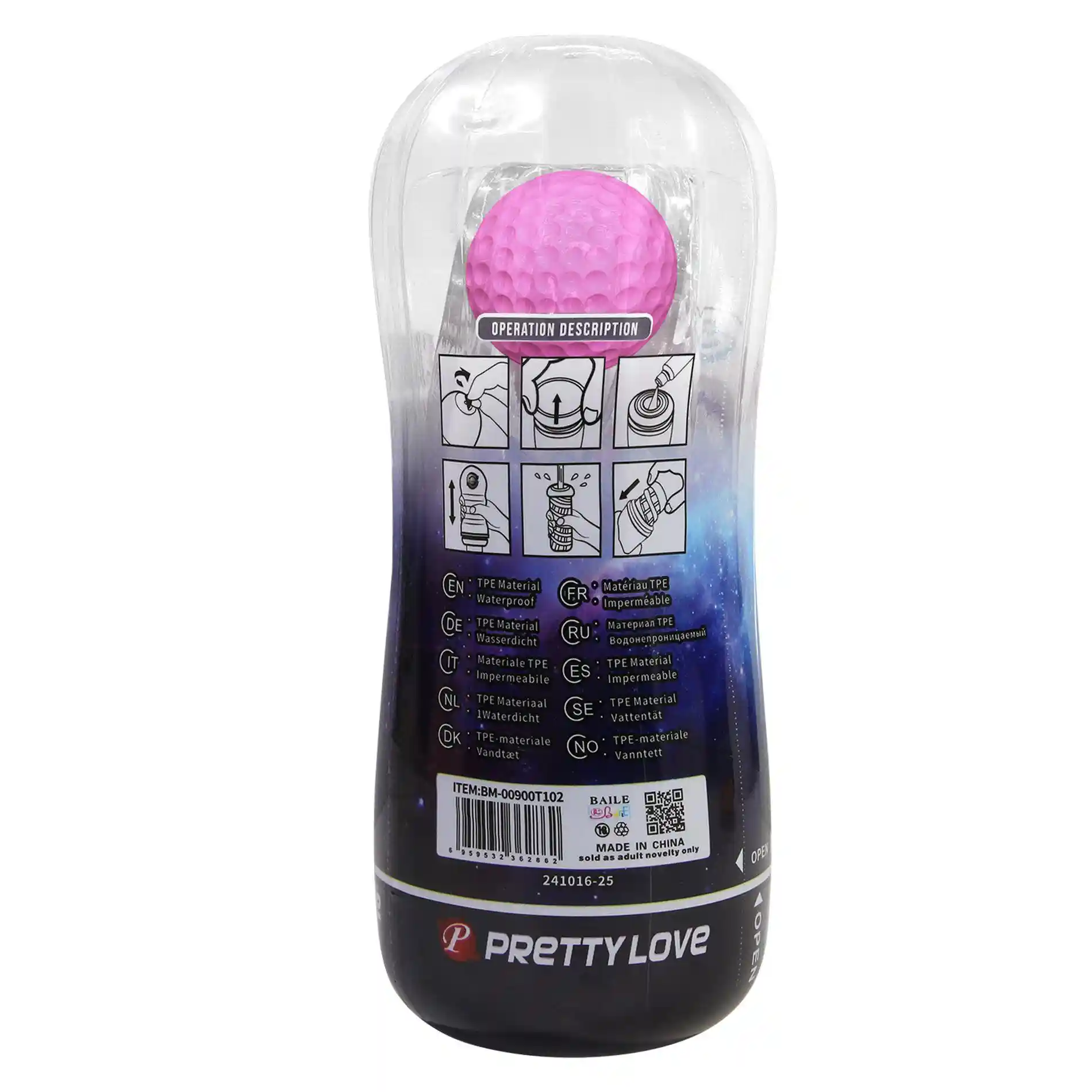 PRETTY LOVE - VACUM MASTURBATOR, WATERPROOF, TPE - obrazek 4