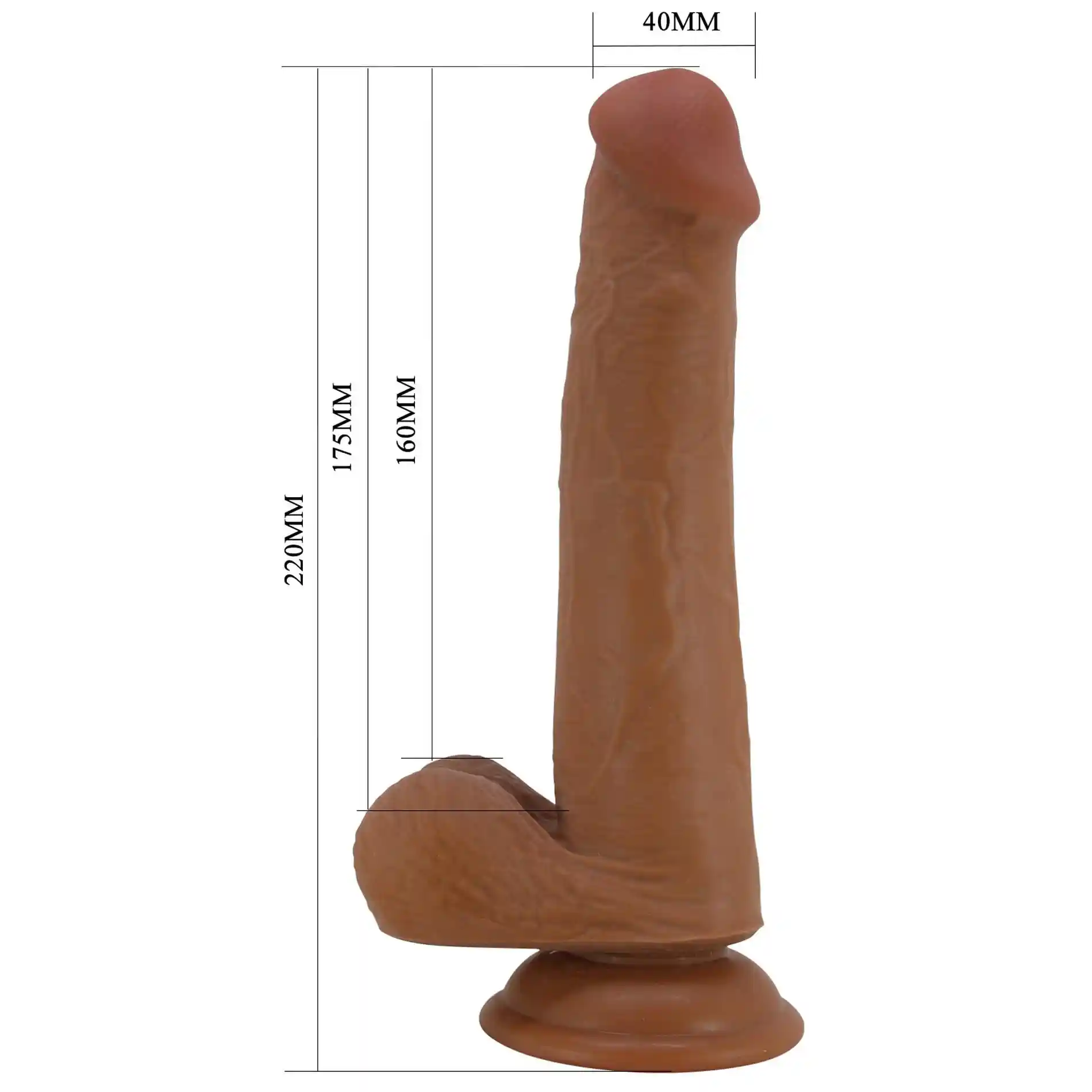 PRETTY LOVE - TALLEN 8.7"(220mm) Sliding Skin Series TPR, Suction base - obrazek 8