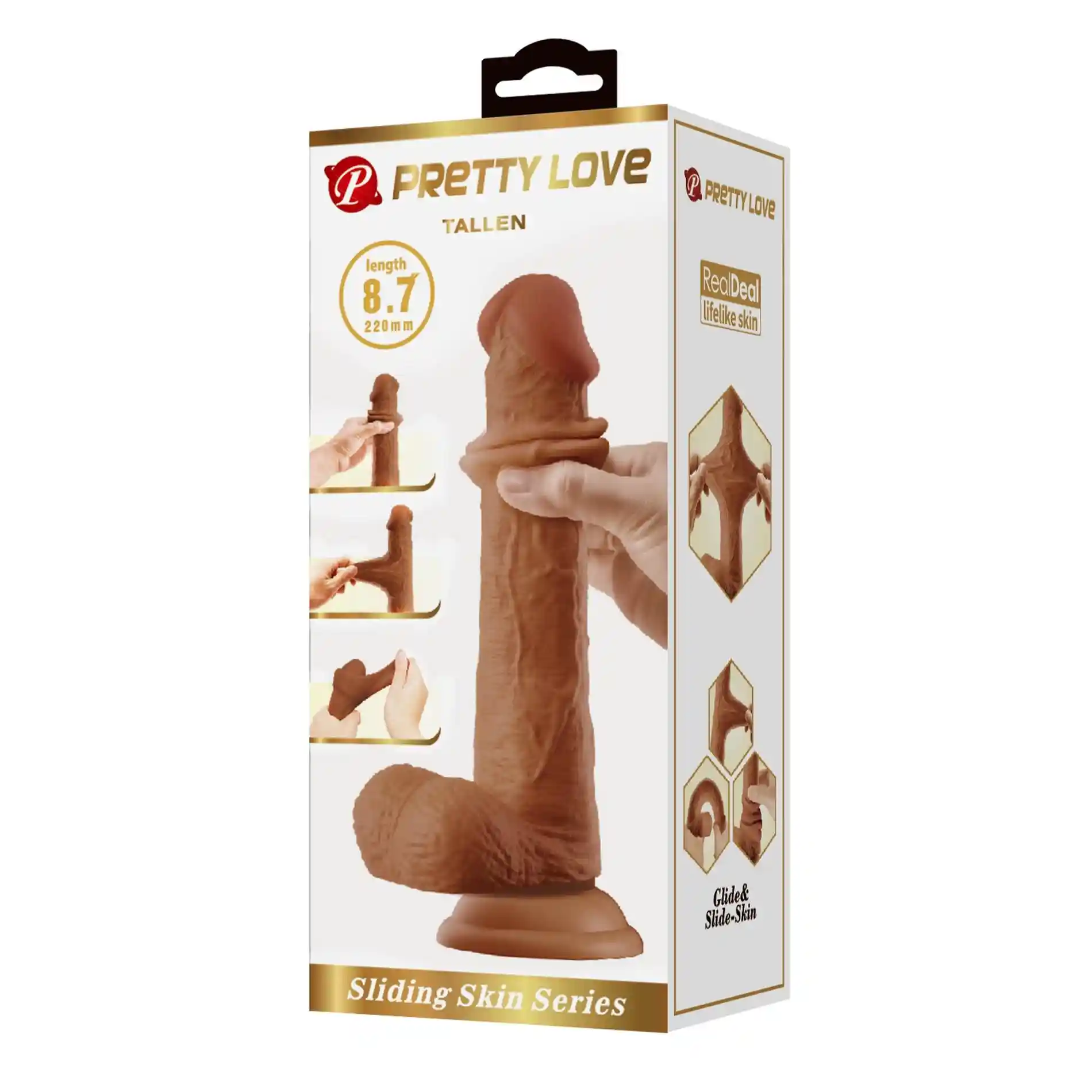 PRETTY LOVE - TALLEN 8.7"(220mm) Sliding Skin Series TPR, Suction base - obrazek 9