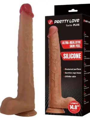 Dildo Realistyczne z Silikonu 14.8"