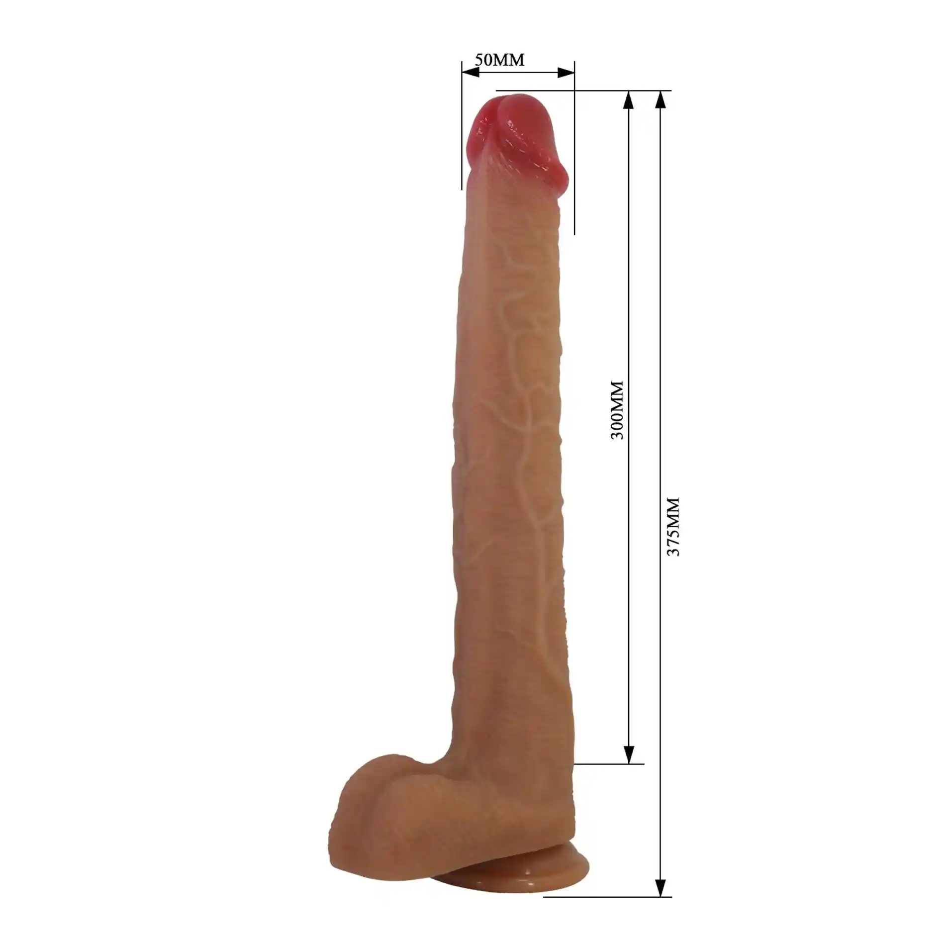 Dildo Realistyczne z Silikonu 14.8" - obrazek 7