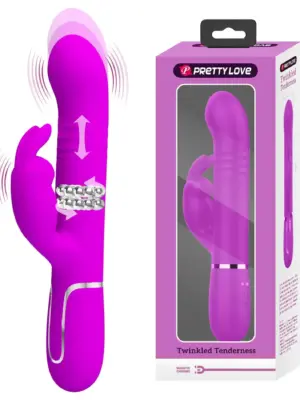 PRETTY LOVE - Coale Twinkled Tenderness Purple, 7 vibration functions 4 rotation functions 4 thrusting settings