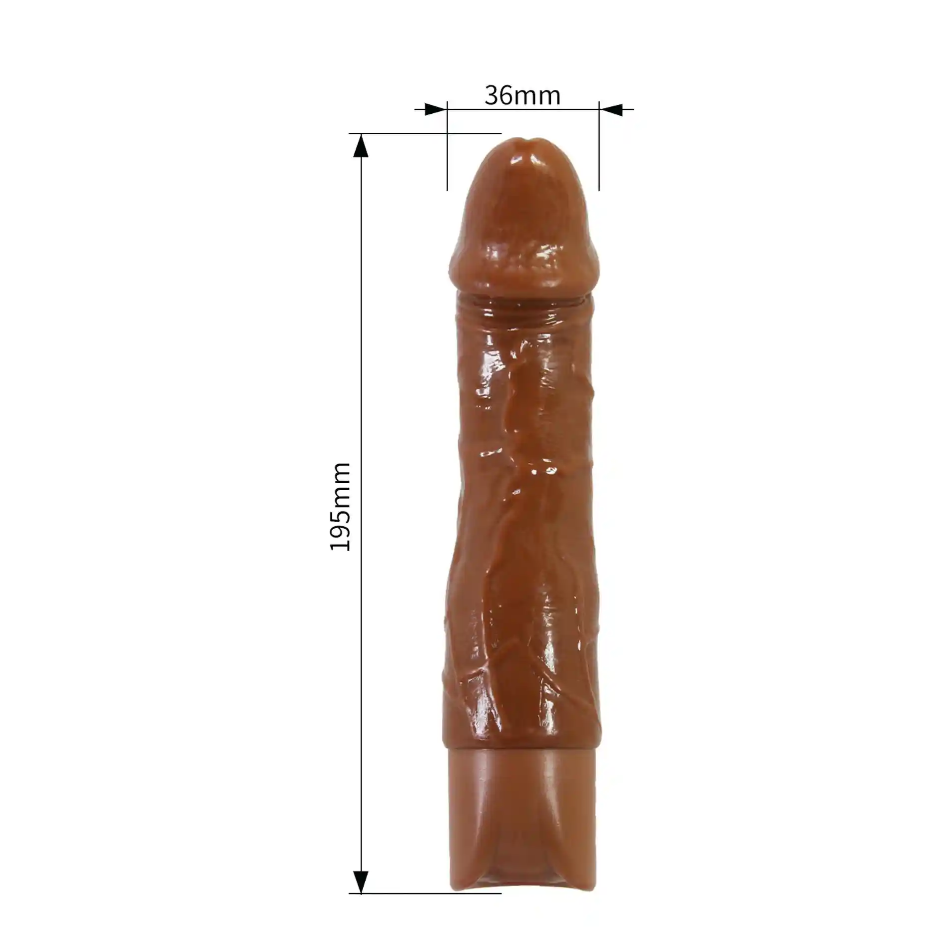 Pretty Love Jermaine Brown – Realistic Vibrating Dildo 7.7" - obrazek 6