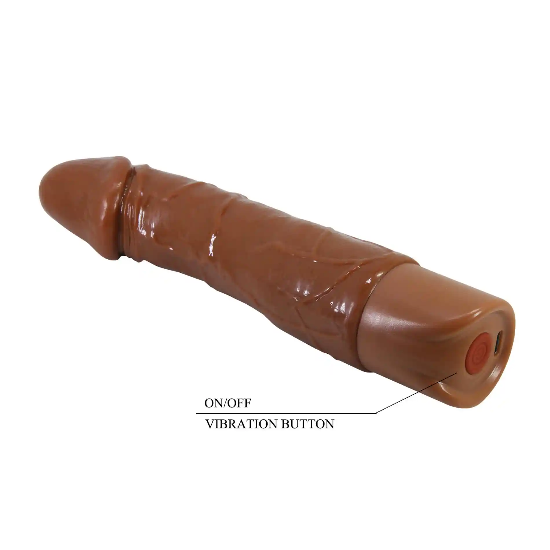 Pretty Love Jermaine Brown – Realistic Vibrating Dildo 7.7" - obrazek 7
