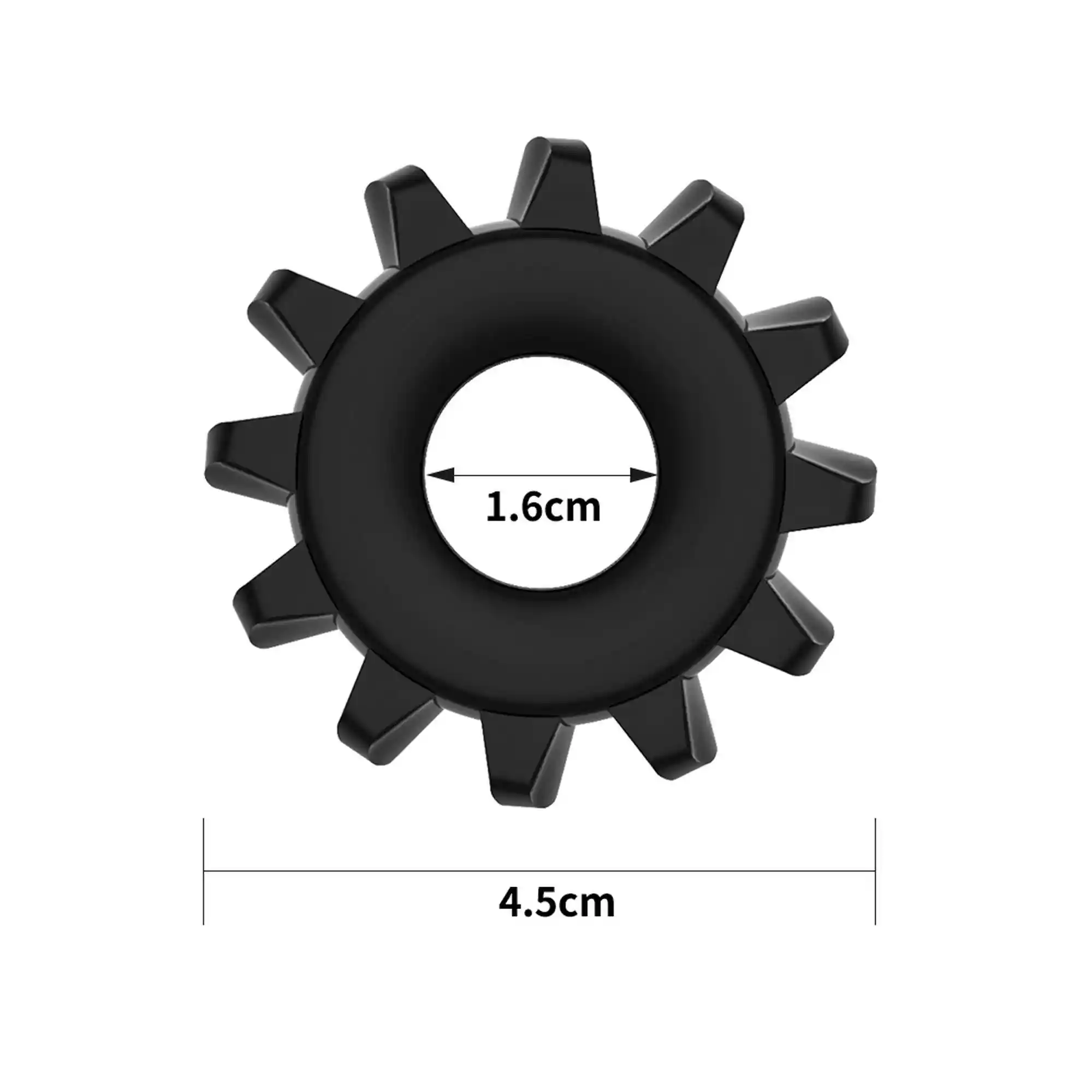 POWER PLUS Cockring Black - obrazek 2