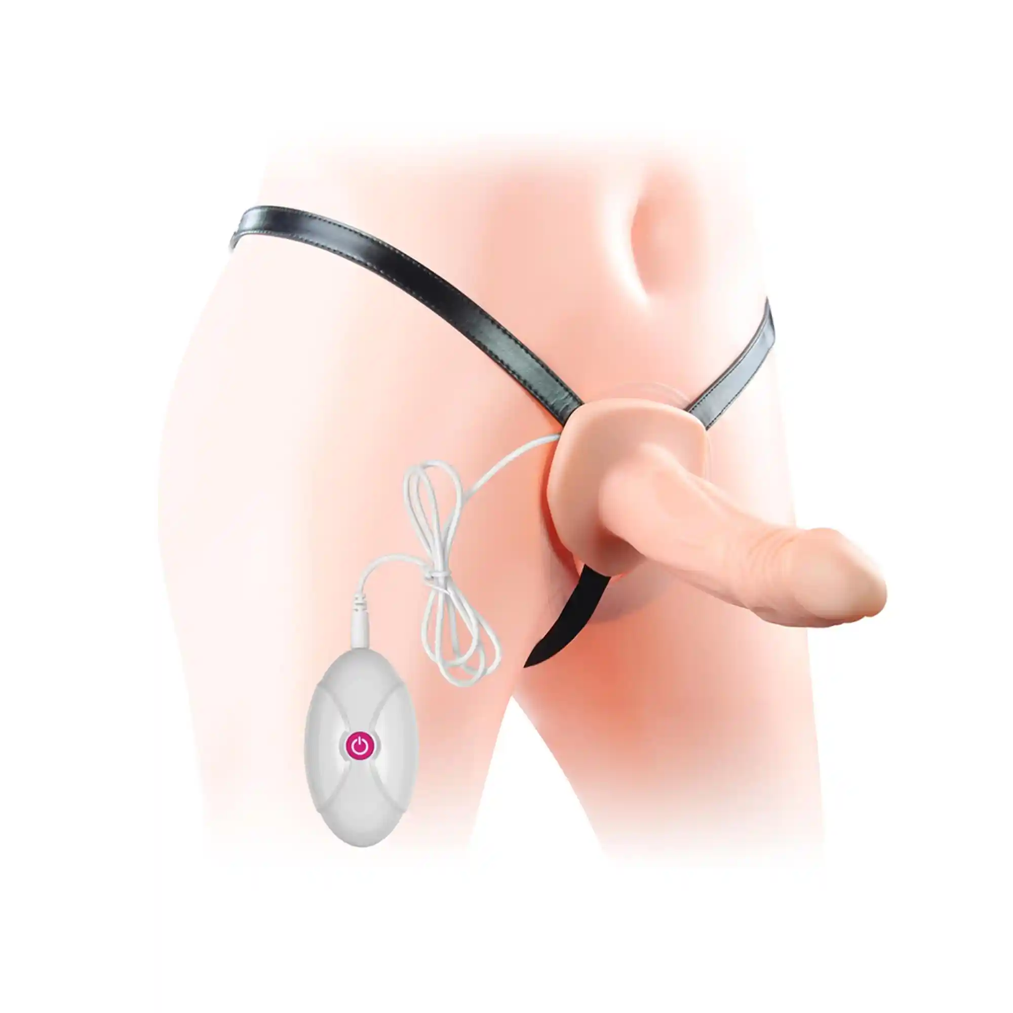 Vibrating Unisex Hollow Strap On - obrazek 4