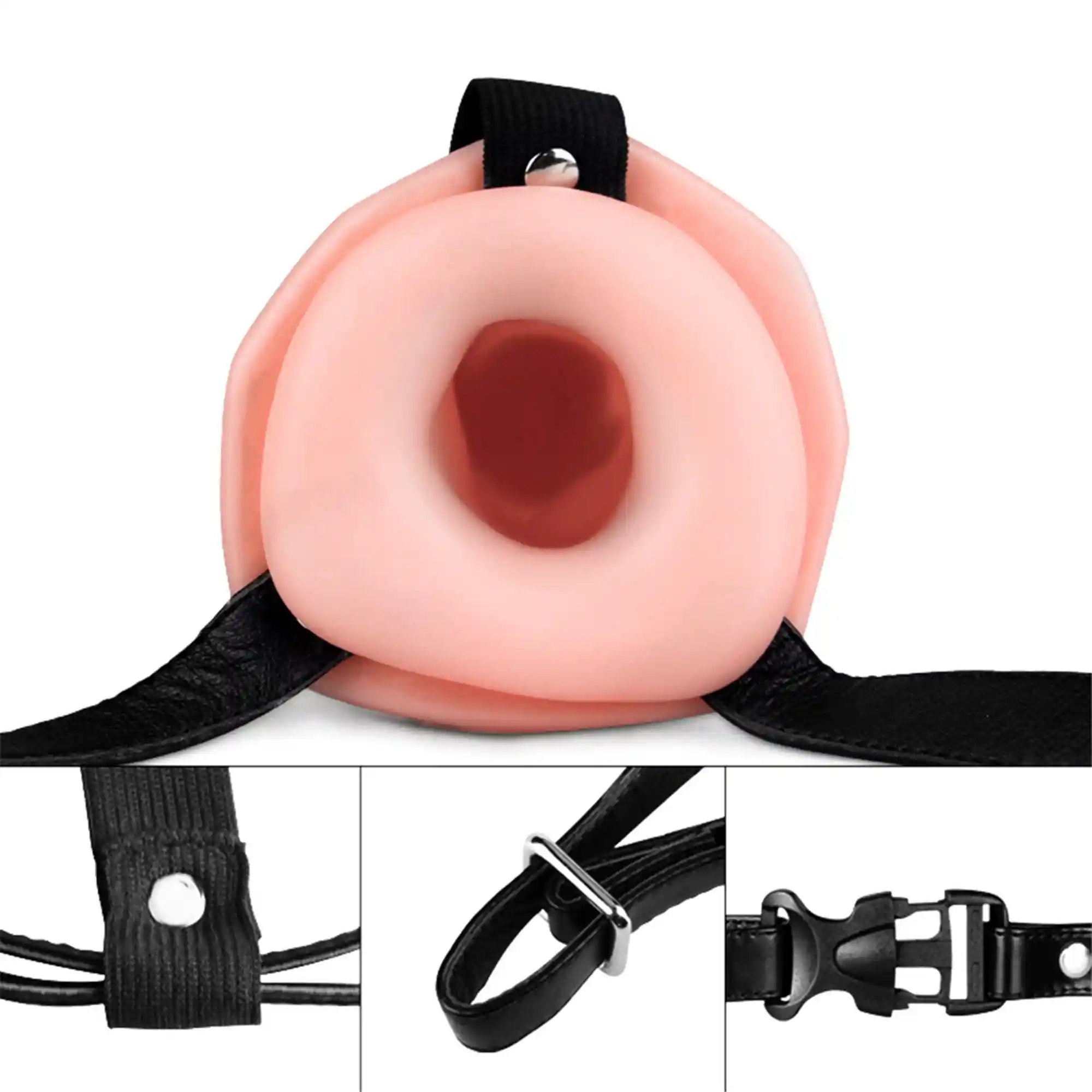 Vibrating Unisex Hollow Strap On - obrazek 6