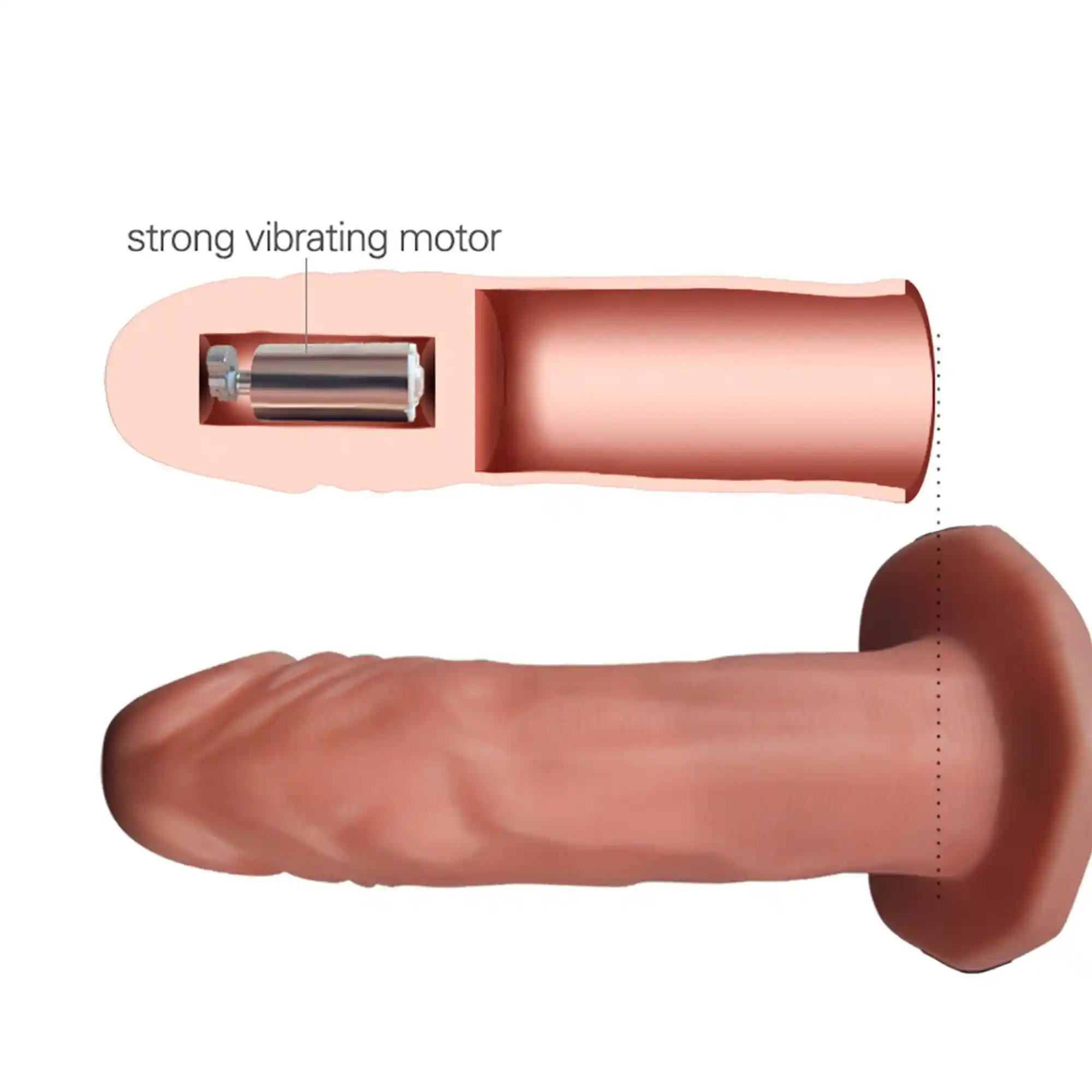 Vibrating Unisex Hollow Strap On - obrazek 7