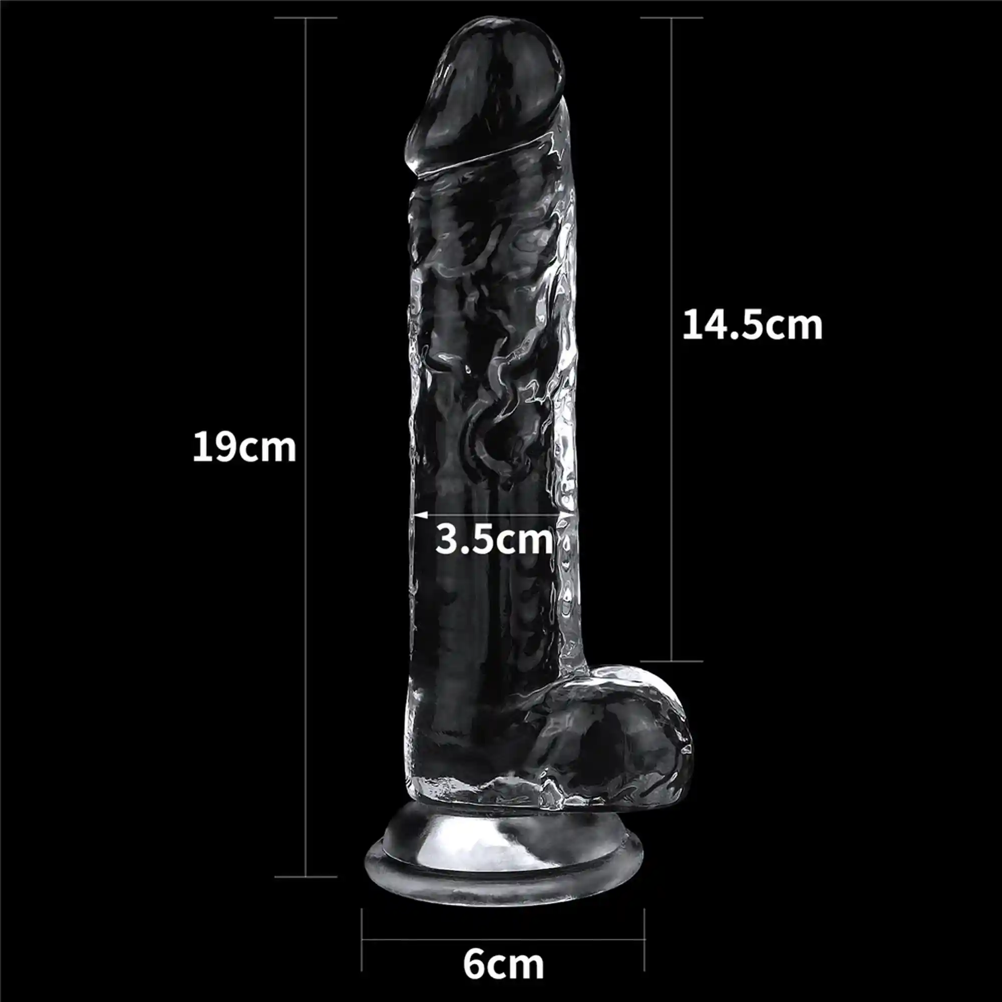 Flawless Clear Dildo 7.5'' - obrazek 8