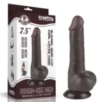 7.5'' Sliding Skin Dual Layer Dong Black