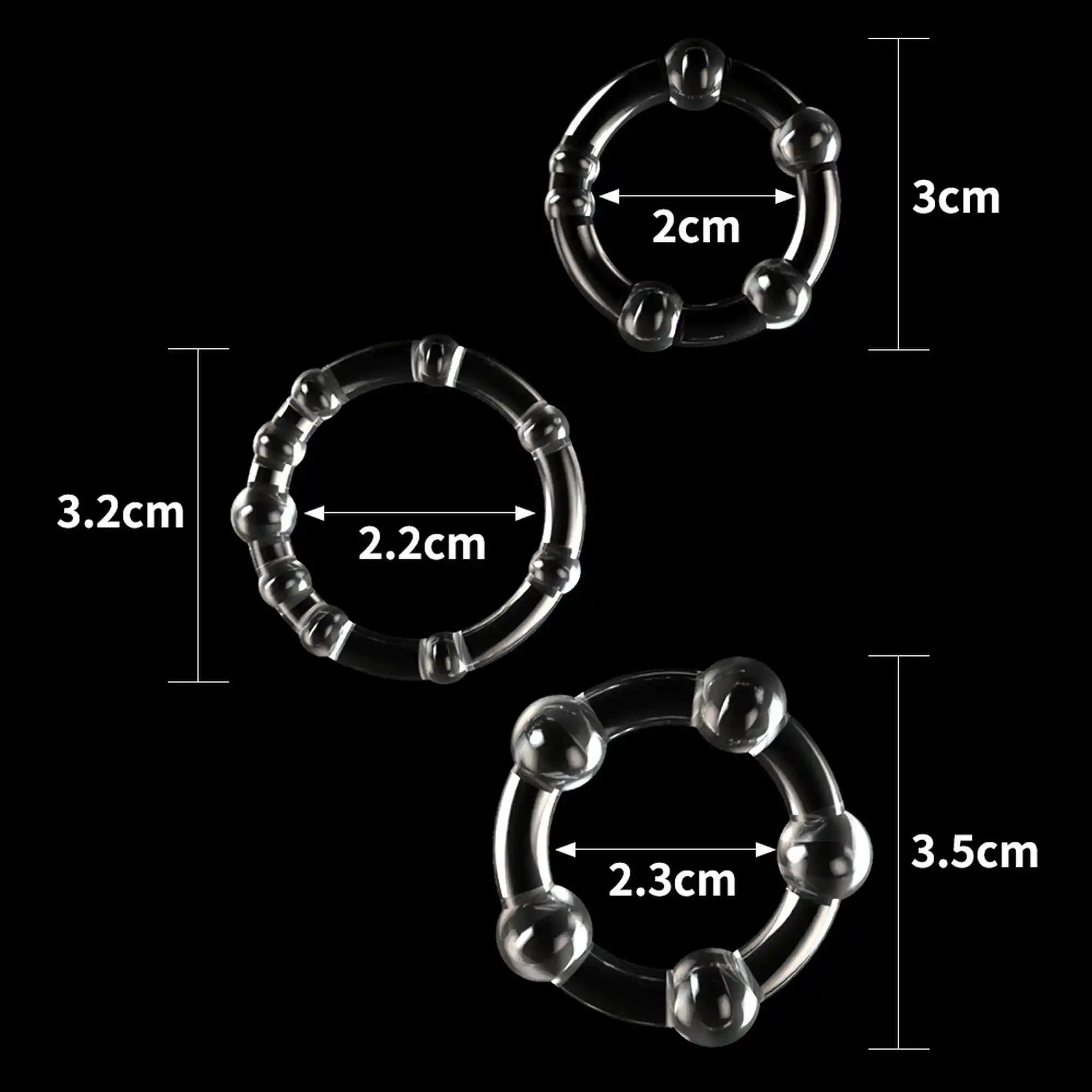 Power Plus Triple Beaded Ring Set - obrazek 4