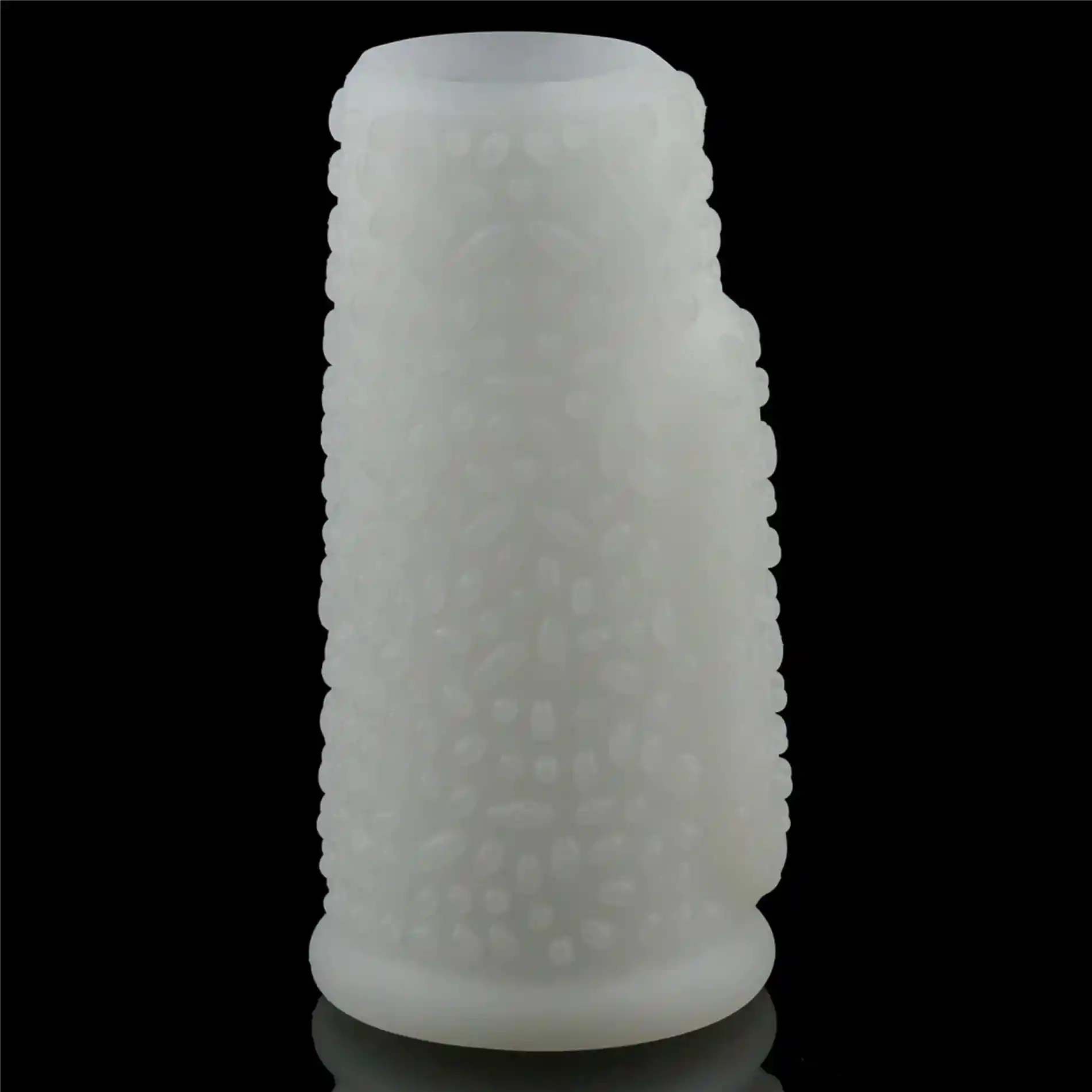 Vibrating Drip Knights Ring (White) - obrazek 3