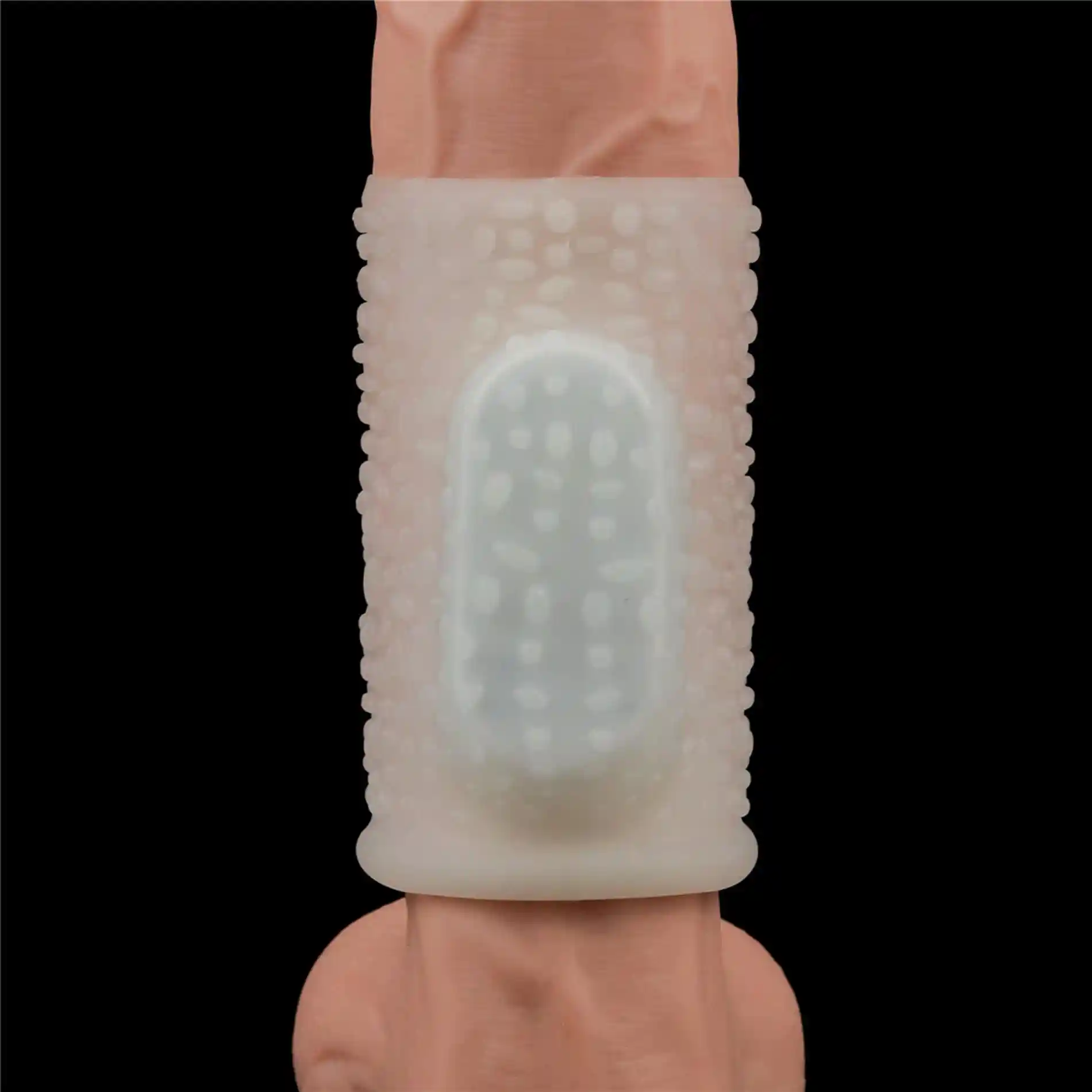 Vibrating Drip Knights Ring (White) - obrazek 4