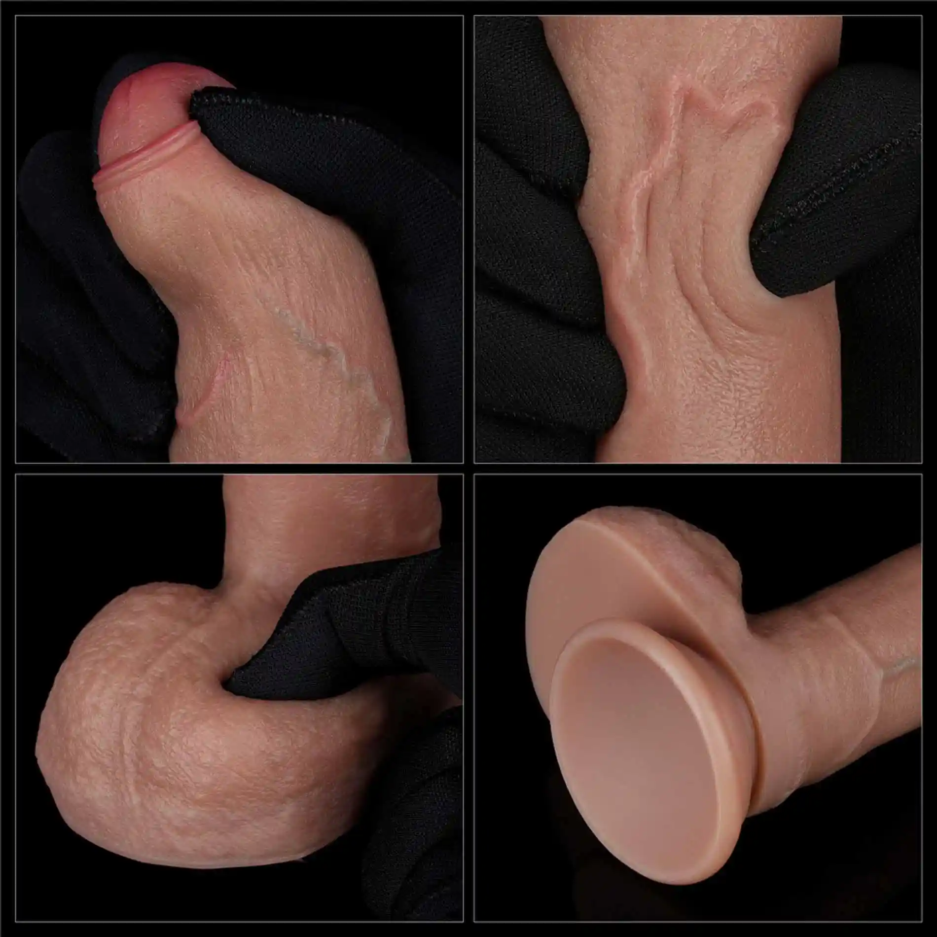 8'' Dual Layered Silicone Cock