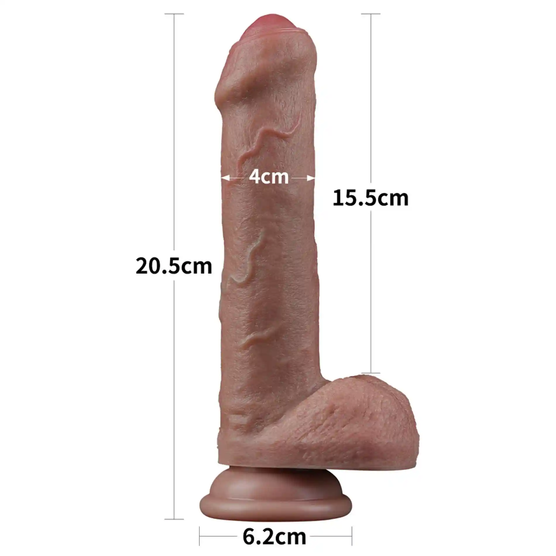 8'' Dual Layered Silicone Cock - obrazek 15