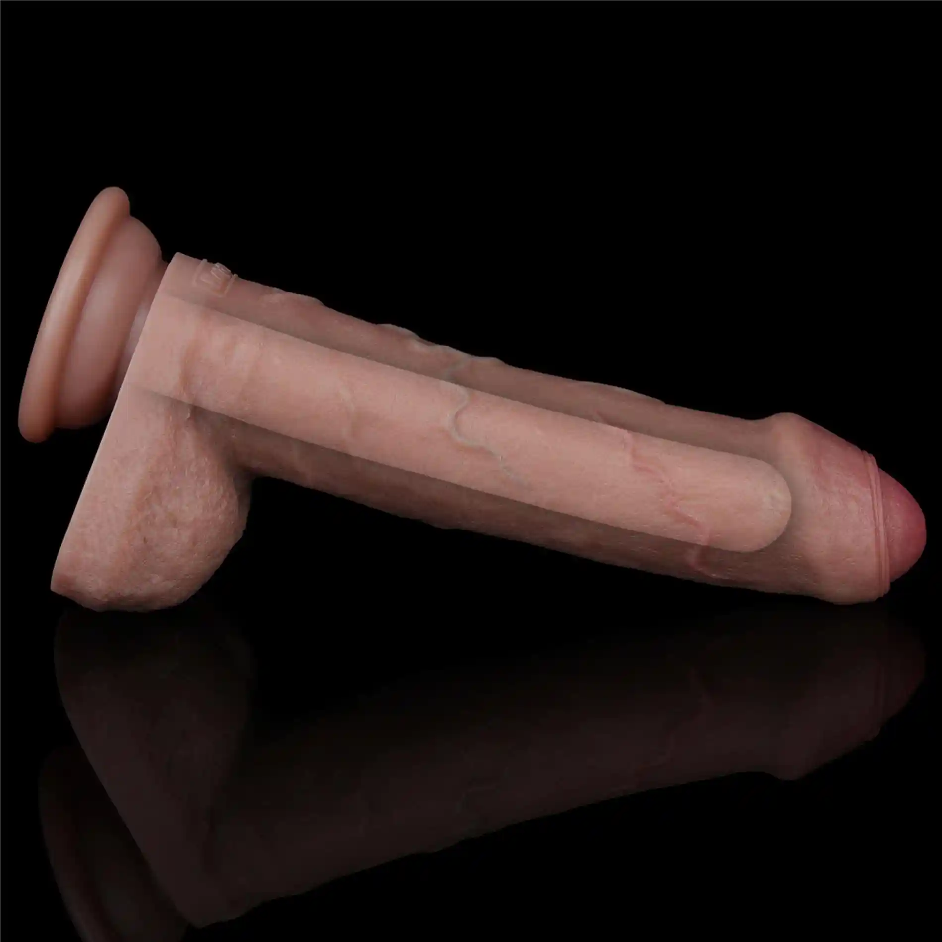 8'' Dual Layered Silicone Cock - obrazek 3