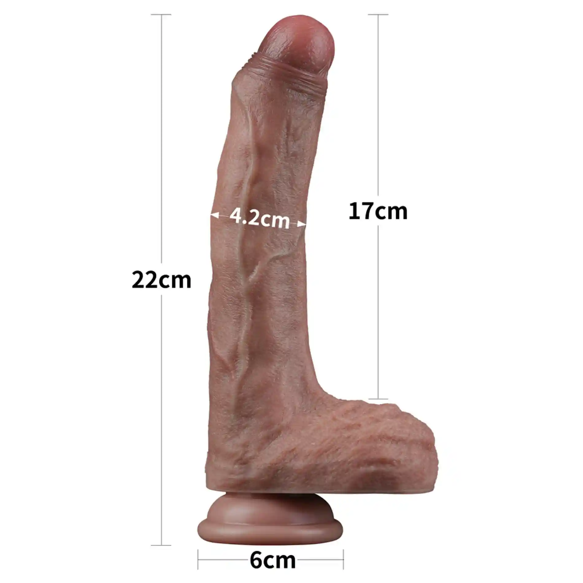 8.5'' Dual Layered Silicone Cock - obrazek 15