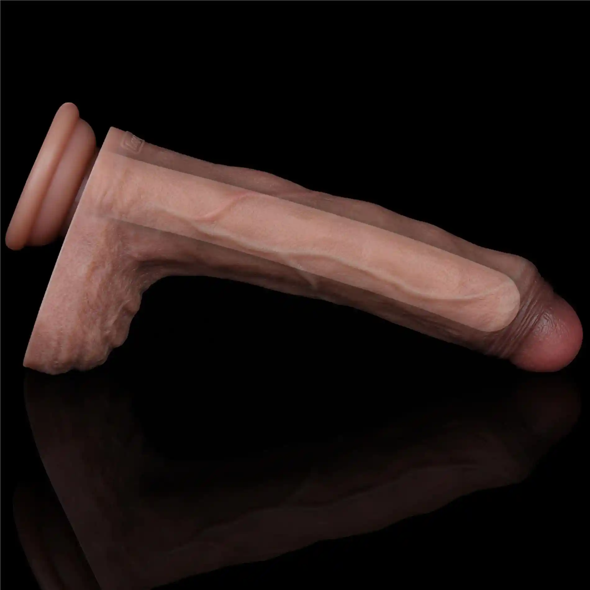 8.5'' Dual Layered Silicone Cock - obrazek 3