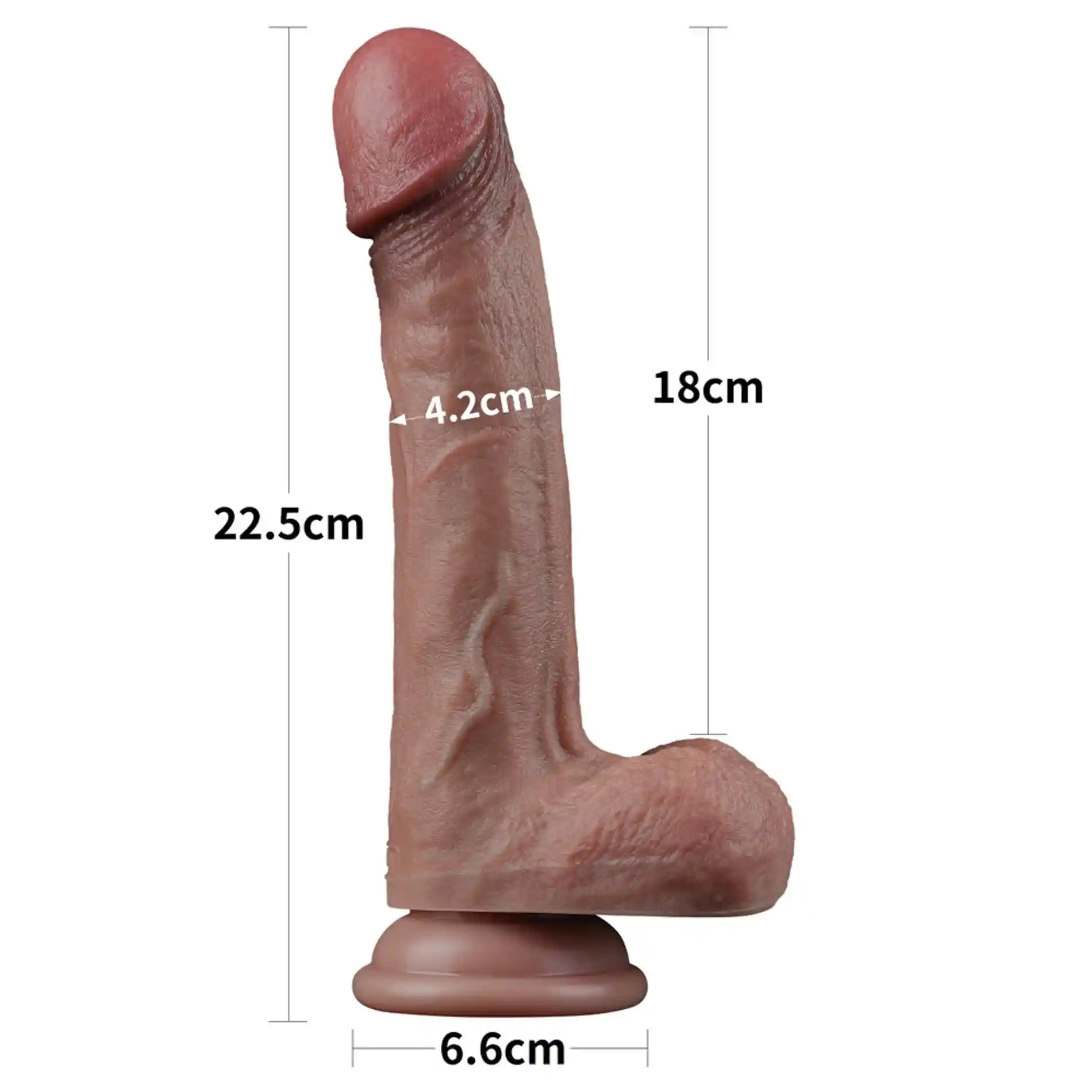9'' Dual Layered Silicone Cock - obrazek 15