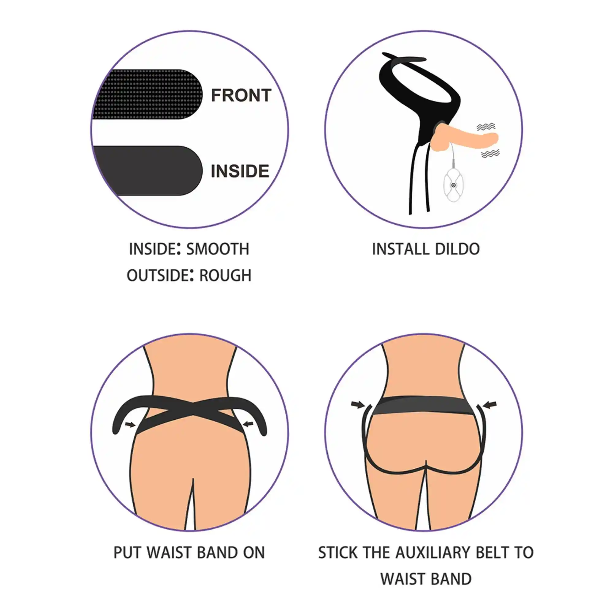 Vibrating Easy Strapon Set 8.5'' - obrazek 9