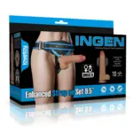 Vibrating Enhanced Strap on Set 9.5'' L/XL/2XL