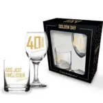 GOLDEN DAY - Zestaw szklanka i kieliszek - 40