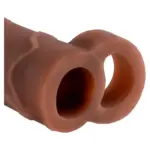 FANTASY X-TENSIONS PERFECT 2 INCH EXTENSION WITH BALL STRAP BROWN