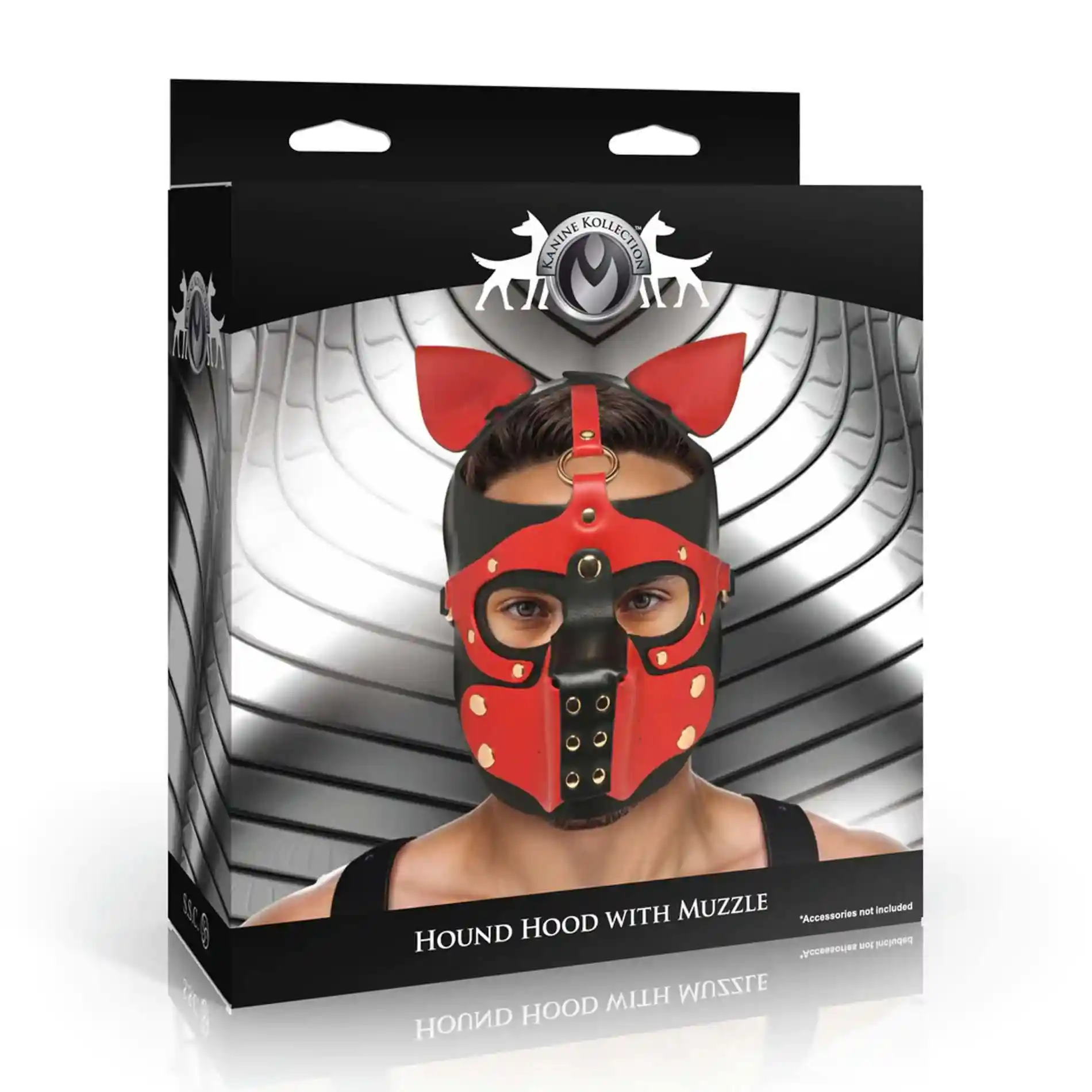 Hound Hood with Muzzle - Black - obrazek 2