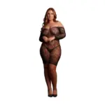 Matilda - Lace Mini Dress - Queen Size - Black