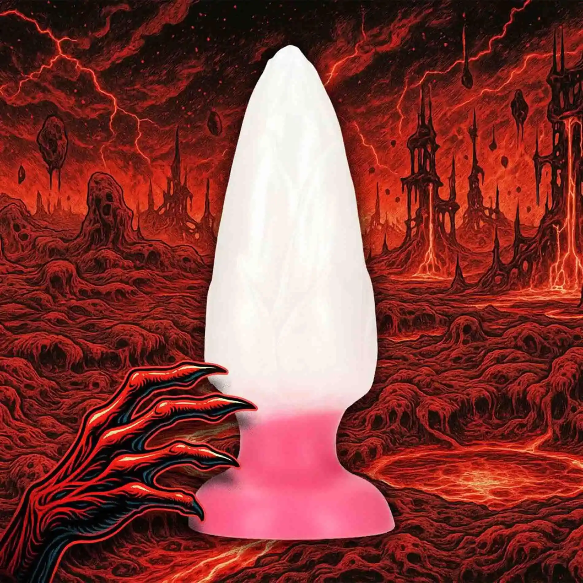 Chimera - Egg plug - White/Red - obrazek 4