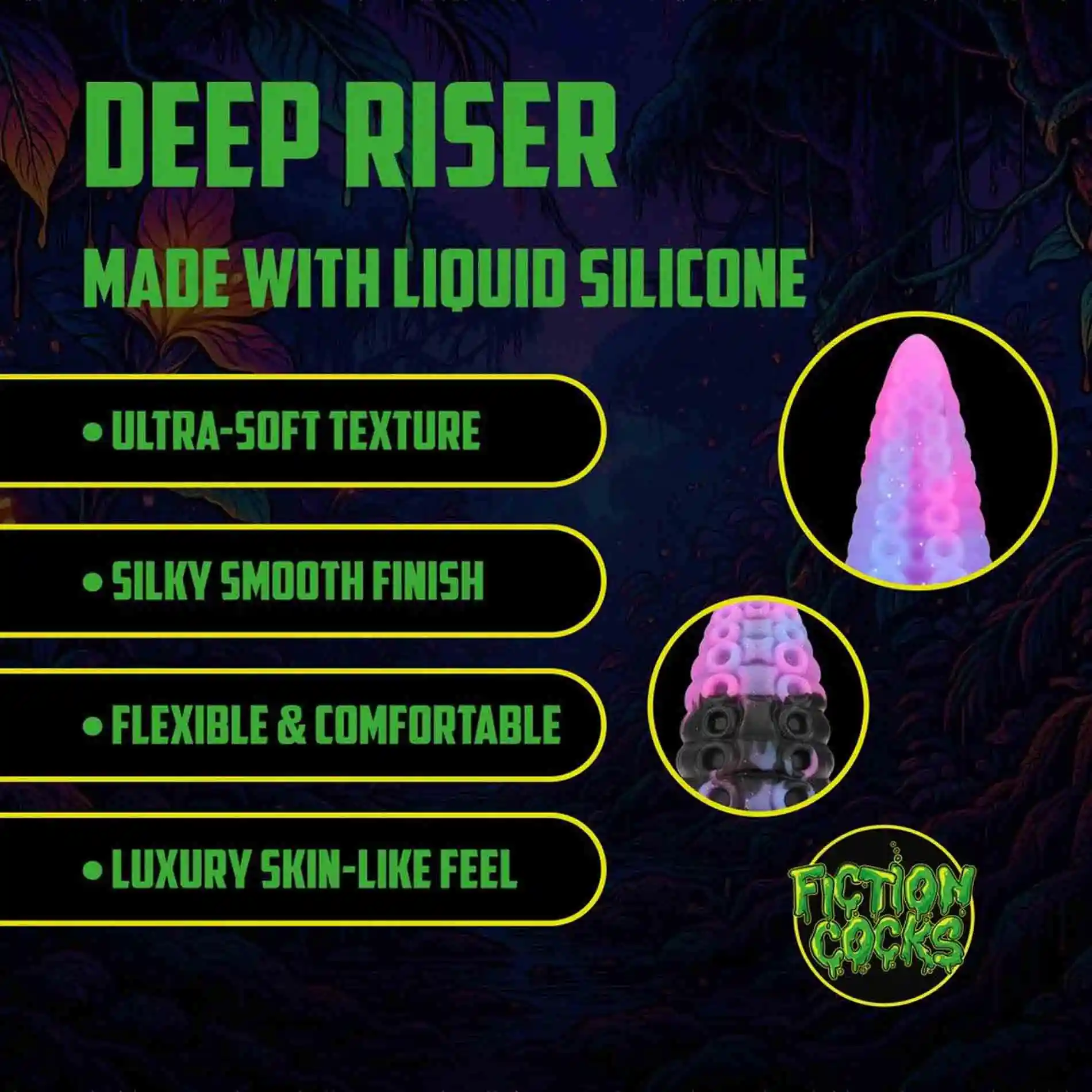 Deep Riser - Silicone Dildo - Purple - obrazek 3