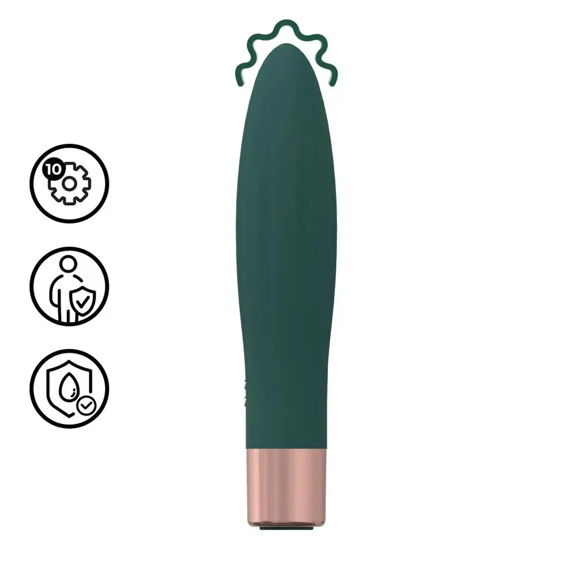Mini Bullet Vibrator - Forest Green - obrazek 2