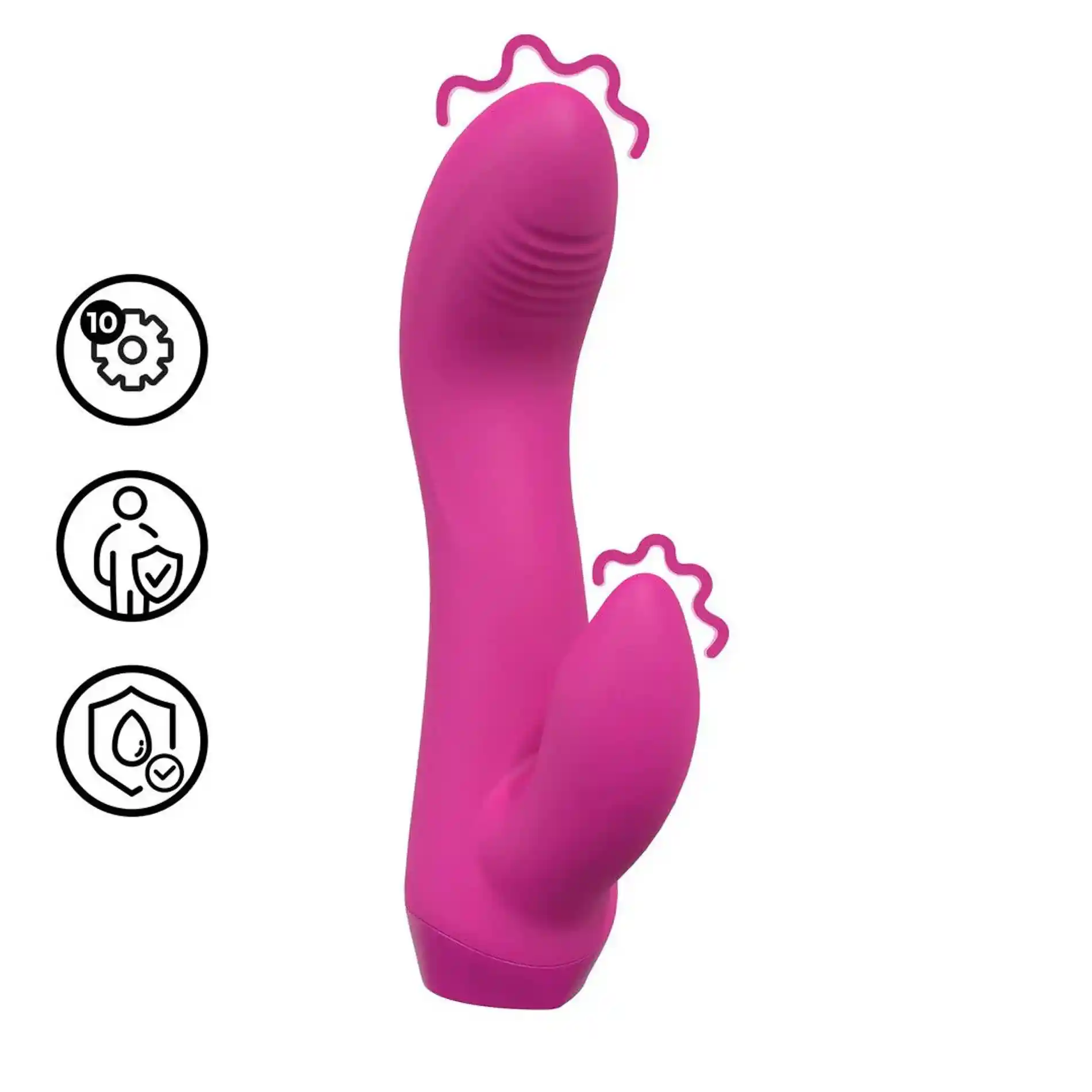 Mini Curved Rabbit Vibrator - Pink - obrazek 2