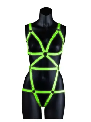 Full Body Harness - GitD - Neon Green/Black - L/XL