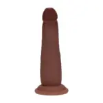 Dual Density Silicone Realistic Sliding Skin Dildo - 6" / 15,5 cm - Brown