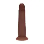 Dual Density Silicone Realistic Sliding Skin Dildo - 8" / 20,5 cm - Brown