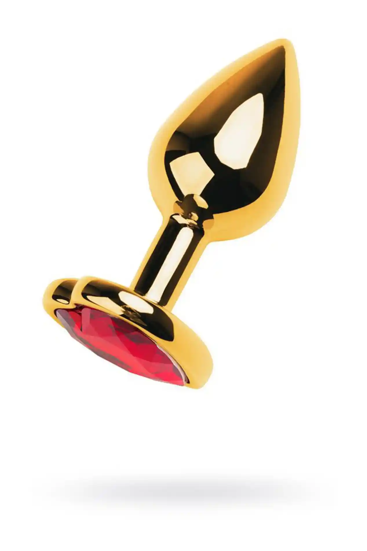 Gold anal plug with gem