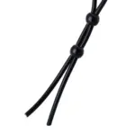 Lasso on the penis A-toys by TOYFA with two beads, silicone, black, 19.5 cm