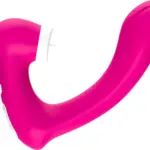 Stymulator silicone 2*9 vibration function Rose Red
