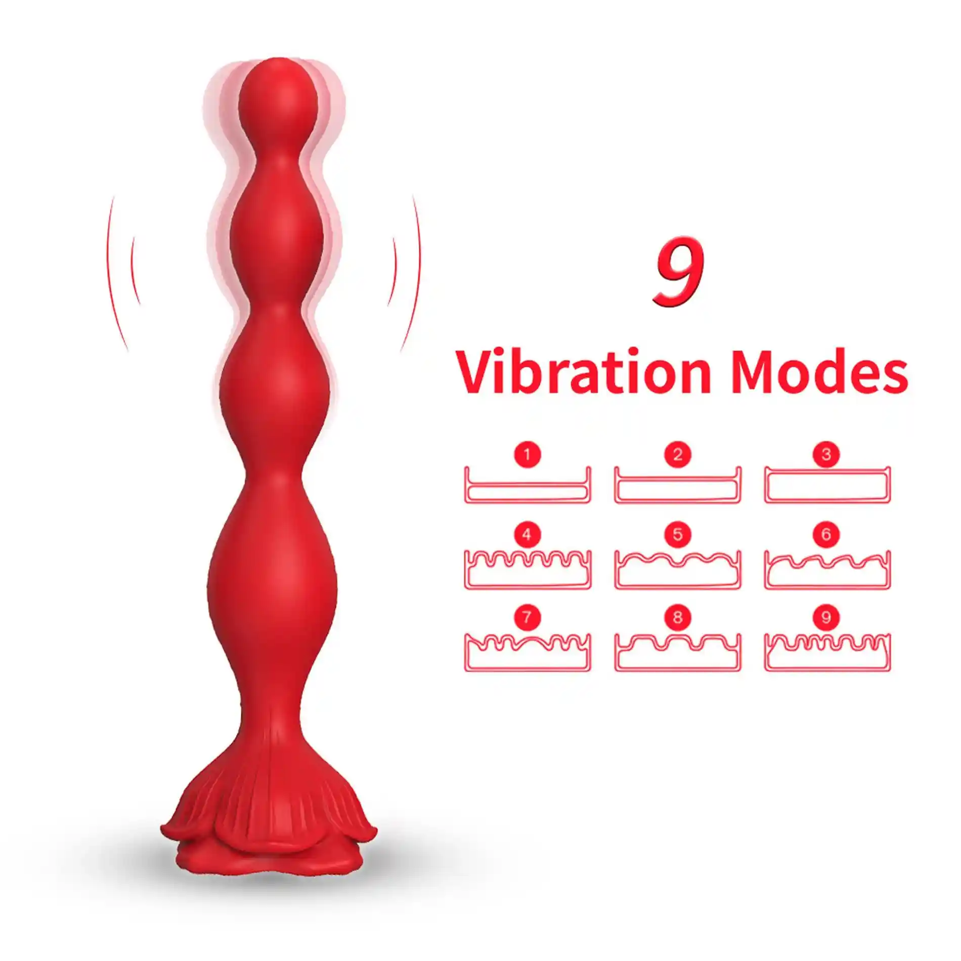 Rosestick Red, 9 vibration functions - obrazek 8