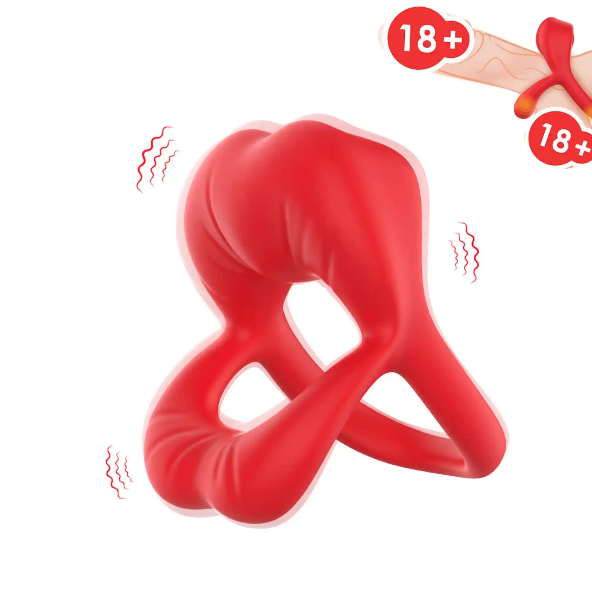 Big Mouth Red 9 vibration function - obrazek 3