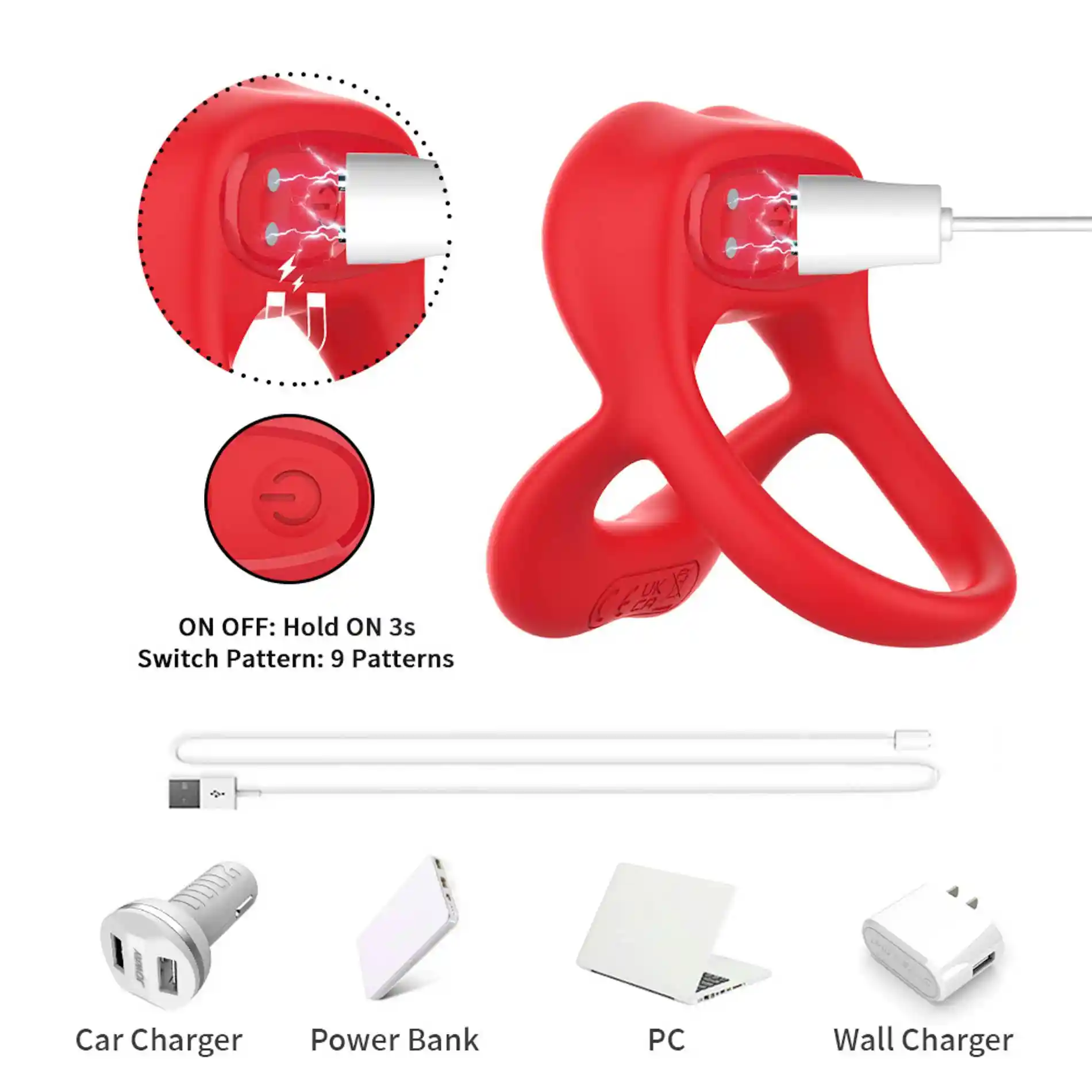 Big Mouth Red 9 vibration function - obrazek 9