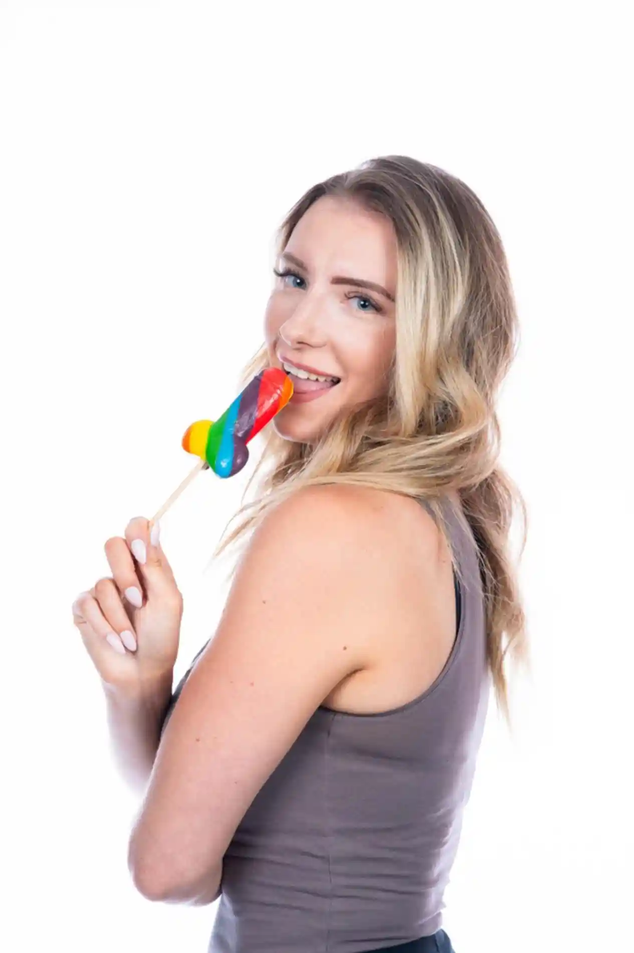 Sexy lizak tęczowy penisek - obrazek 6